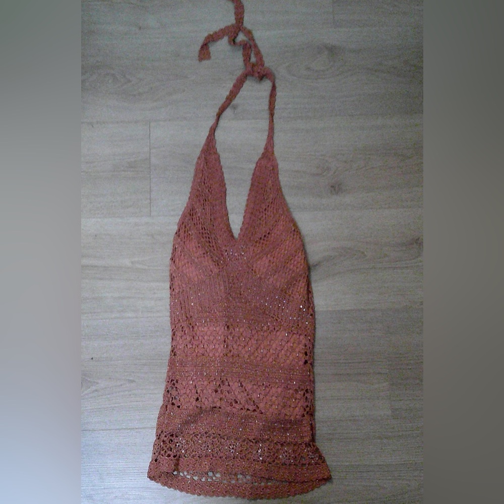 Le Chateau Copper Tie Up Top